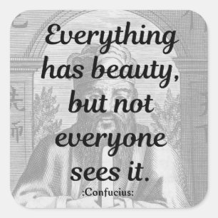 Confucius Quote Vierkante Sticker