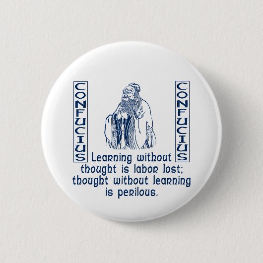 Confucius Ronde Button 5,7 Cm (Voorkant)