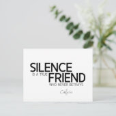 Confucius: Stilte, ware vriend Briefkaart (Staand voorkant)