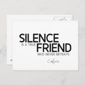 Confucius: Stilte, ware vriend Briefkaart (Voorkant / Achterkant)