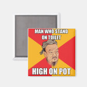 Confucius zeg high op zak magneet (Voorkant / Achterkant)