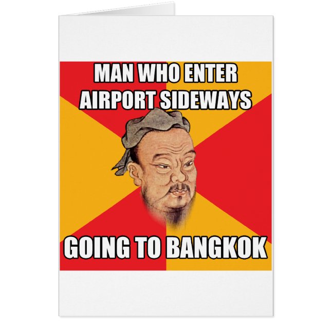 Confucius Zeg tegen Bangkok (Voorkant)