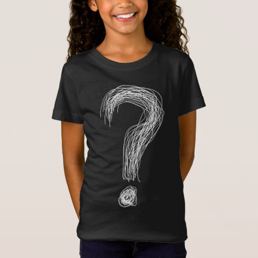 Confused Scribble Question Mark Chaos Overthinking T-shirt (Voorkant)