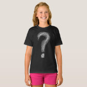 Confused Scribble Question Mark Chaos Overthinking T-shirt (Voorkant volledig)
