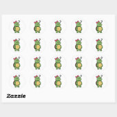 Confused turtle ronde sticker (Vel)