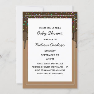 Confusion Chocolat Baby shower doux Invitation
