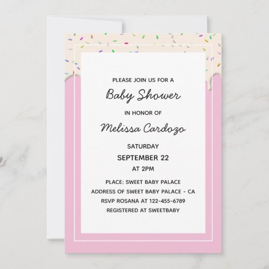 Confusion Chocolat Baby shower sucré Invitation (Devant)