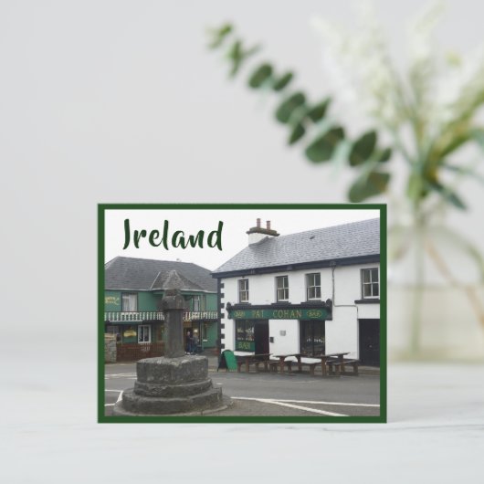 Cong (stil Man) Village Square met tekst Briefkaart (Staand voorkant)