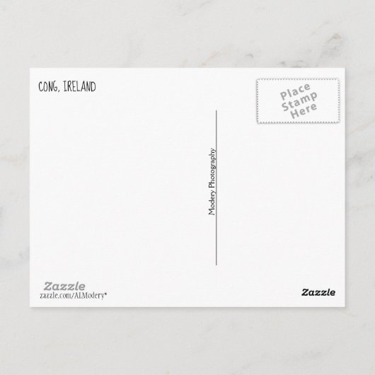 Cong (stil Man) Village Square met tekst Briefkaart (Achterkant)