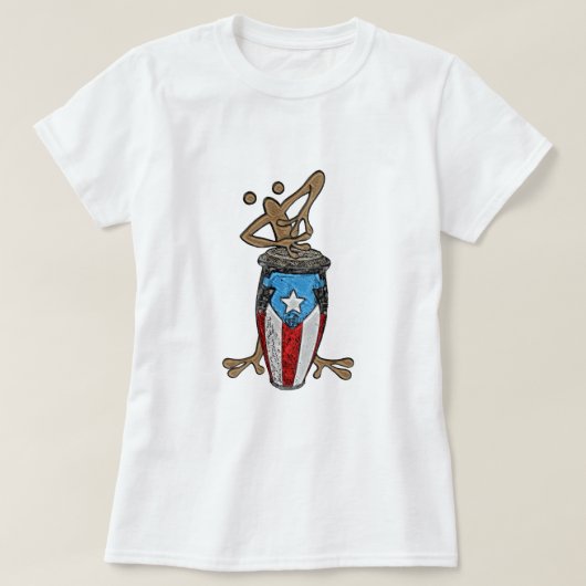 Conga Coqui Taino T-shirt (Design voorkant)