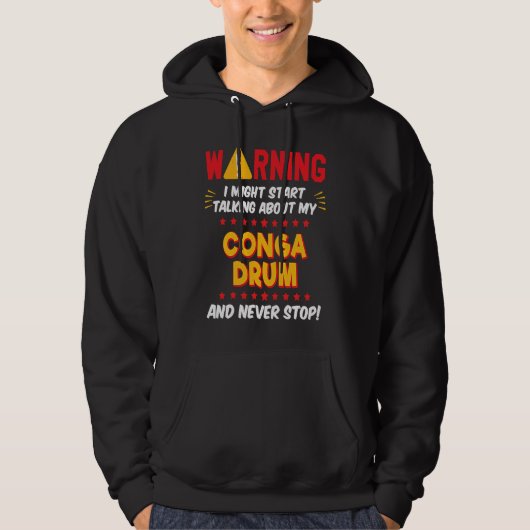 Conga Drummer Drumming Joke Graphic Hoodie (Voorkant)