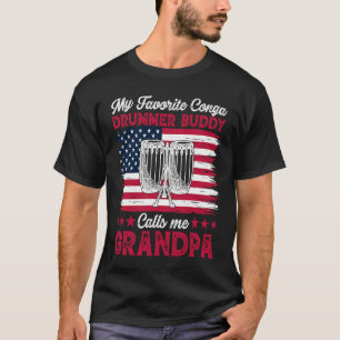 Conga Drummer Grandpa Conga Drums Conga T-shirt
