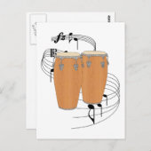 Conga Drums Briefkaart (Voorkant / Achterkant)