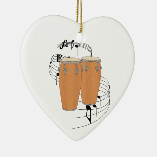 Conga Drums Keramisch Ornament (Rechts)
