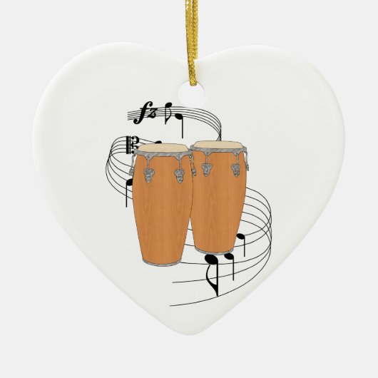 Conga Drums Keramisch Ornament (Voorkant)
