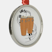 Conga Drums Metalen Ornament (Rechts)