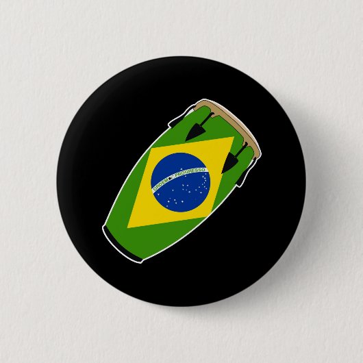 Conga Flag Brazilië Ronde Button 5,7 Cm (Voorkant)