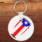 Conga Flag Puerto Rico Sleutelhanger (Voorkant)