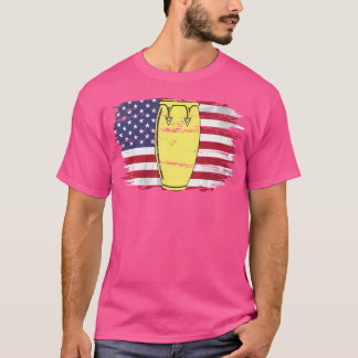 conga met Amerikaanse vlag - voor orkest T-shirt