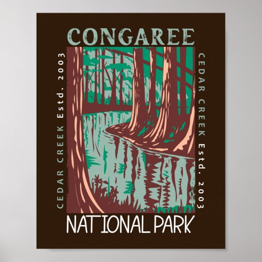 Congaree National Park Cedar Creek Poster (Voorkant)