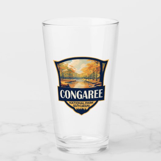 Congaree National Park Illustration Travel  Glas (Voorkant)
