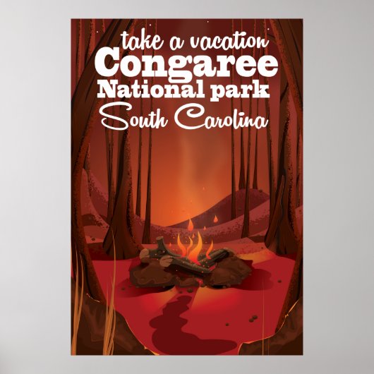 Congaree National Park-reisposter Poster (Voorkant)