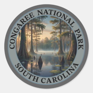 Congaree National Park South Carolina Ronde Sticker
