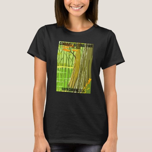 Congaree National Park South Carolina State Souven T-shirt (Voorkant)