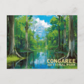 Congaree National Park Swamp Art Briefkaart (Voorkant)