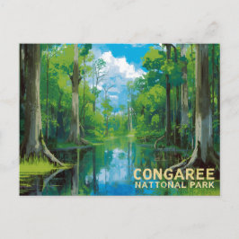 Congaree National Park Swamp Art Briefkaart