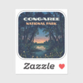 Congaree National Park Swamp South Carolina Retro Sticker (Vel)