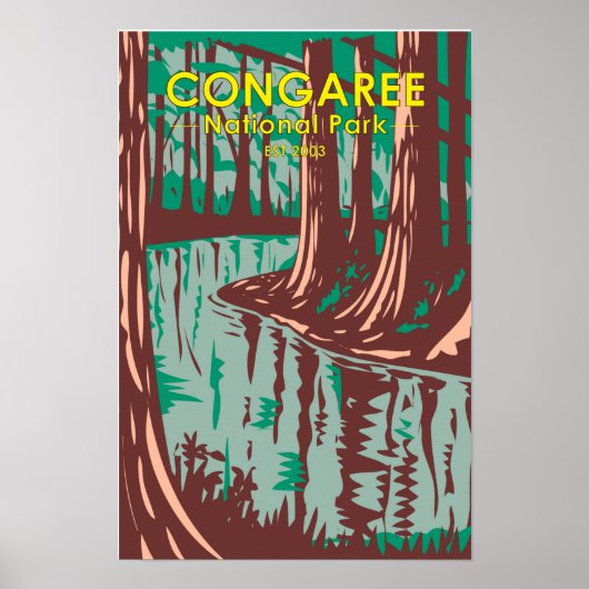 Congaree Parc National de Caroline du Sud Poster V (Devant)