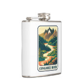 Congaree River South Carolina Kleuren Heupfles (Rechts)