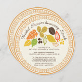 Congé d'automne Invitations de douches nuptiales d (Devant / Derrière)