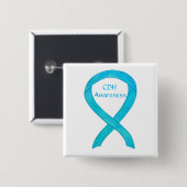 Congenitale diaphragmatica Hernia CDH Awareness Pi Vierkante Button 5,1 Cm (Voorkant /achterkant)