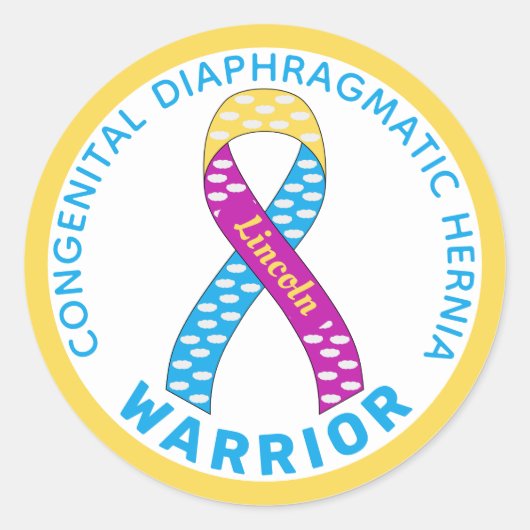 Congenitale diaphragmatica Hernia White Ronde Sticker (Voorkant)