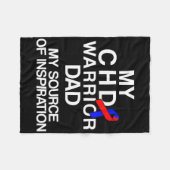 Congenitale overlevende van hartaandoening CHD War Fleece Deken (Voorkant (Horizontaal))