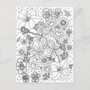 Conglomeratie van bloemen briefkaart