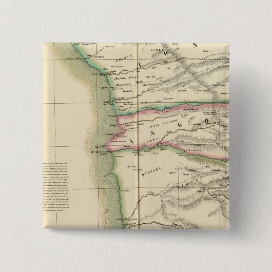 Congo, Afrika 41 Vierkante Button 5,1 Cm (Voorkant)
