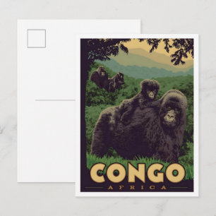 Congo Afrika Vintage Reizen  Briefkaart
