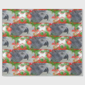 Congo-Afrikaanse grijze kerst Cadeaupapier (Vlak)