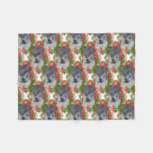 Congo-Afrikaanse grijze kerst Fleece Deken (Voorkant (Horizontaal))