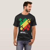 Congo-Brazzaville Cubed - T-shirt noir (Devant entier)