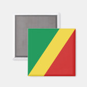 Congo-Brazzaville Flag Magnet Magneet (Voorkant / Achterkant)