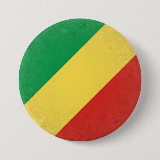 Congo-Brazzaville Ronde Button 7,6 Cm (Voorkant)