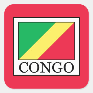 Congo-Brazzaville Vierkante Sticker