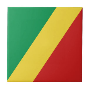 Congo-Brazzaville Vlag Keramische Tegel Tegeltje