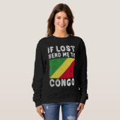 Congo Flag Souvenir If lost send me to Congo Trui (Voorkant volledig)