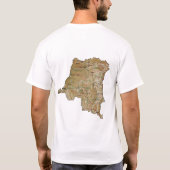 Congo-Kinshasa Drapeau + Carte + T-Shirt Texte (Dos)
