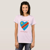 Congo-Kinshasa Drapeau T-Shirt Chéri(e) (Devant entier)